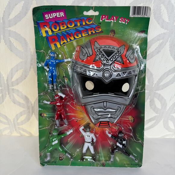 Super Robotic Red Ranger Mask & Figures Playset Power Rangers KO - Picture 4 of 9